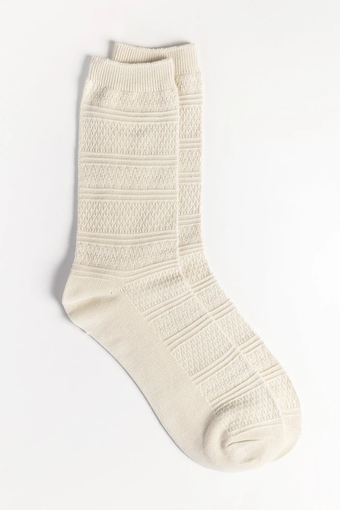 Pointelle-Knit Socks