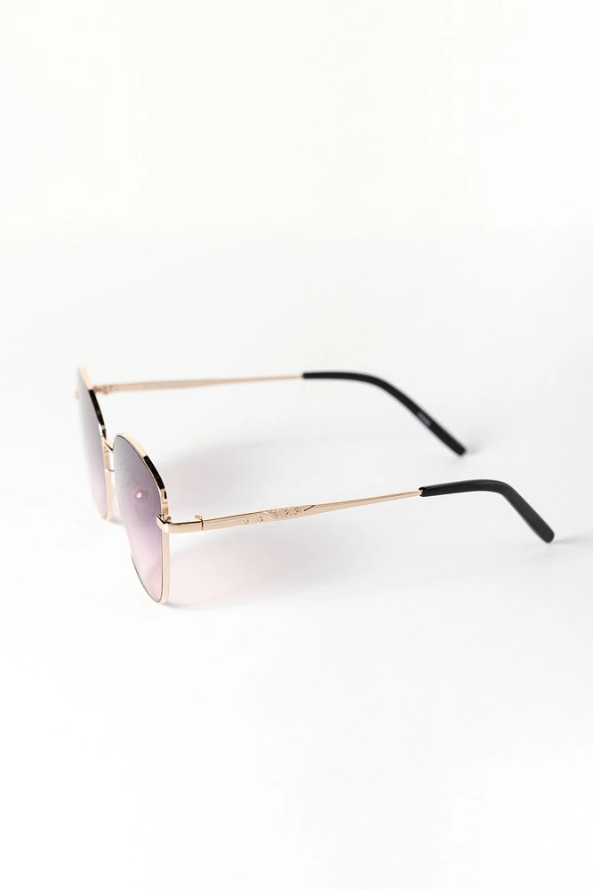 Metal Rimmed Butterly Sunglasses