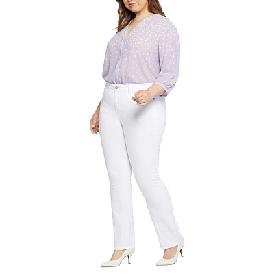 Marilyn Straight Jean Optic White - Plus