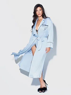 Astoria Satin Button Down Sleep Robe by Frederick's of Hollywood