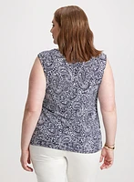 Paisley Print Sleeveless Top