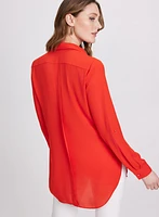 Button-Down Tunic Blouse
