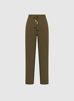 Crinkle Wide-Leg Pants