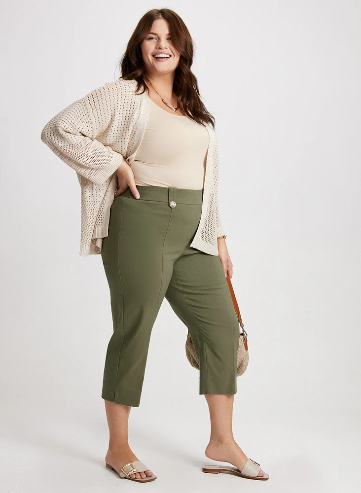 Side Slit Pull-On Capris