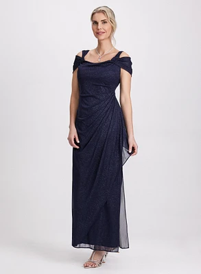 Draped Glitter Dress