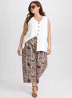 Sleeveless Button-Down Blouse