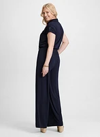 Button Down Jersey Jumpsuit