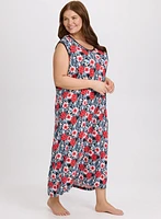 Robe de nuit à motif floral tropical
