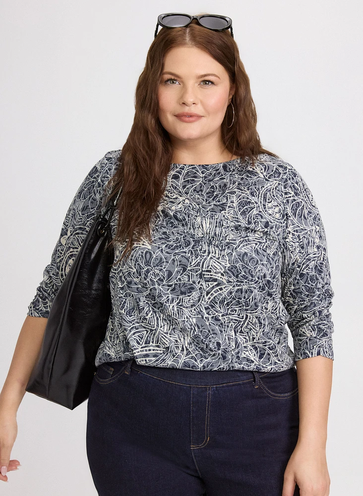 T-shirt à motif paisley
