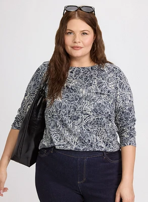 T-shirt à motif paisley