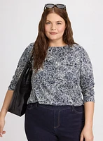 T-shirt à motif paisley