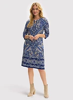 Robe courte à motif paisley