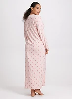 Abstract Print Long Nightgown