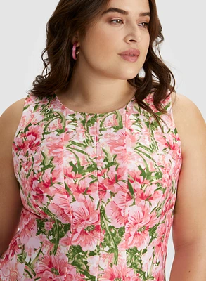 Floral Print Sleeveless Dress