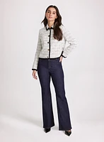 Tweed Jacket & Flare Jeans