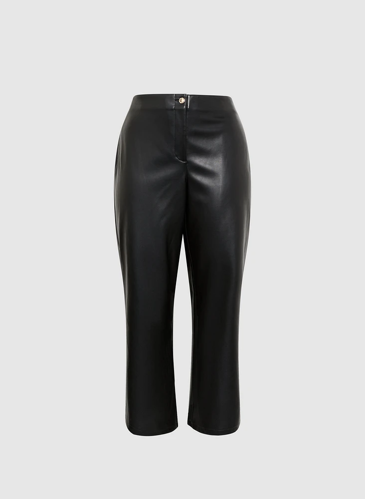 Vegan Leather Culotte Pants