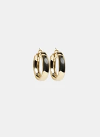 Metallic Closed Hoop Earrings