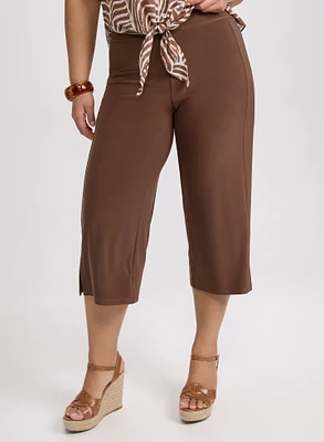 Side Slit Pull-On Capris