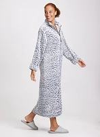 Leopard Print Zip-Front Robe