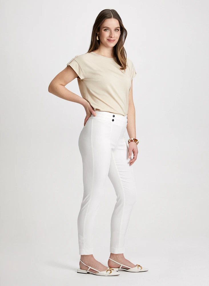 Slim Leg Pull-on Bengaline Pants