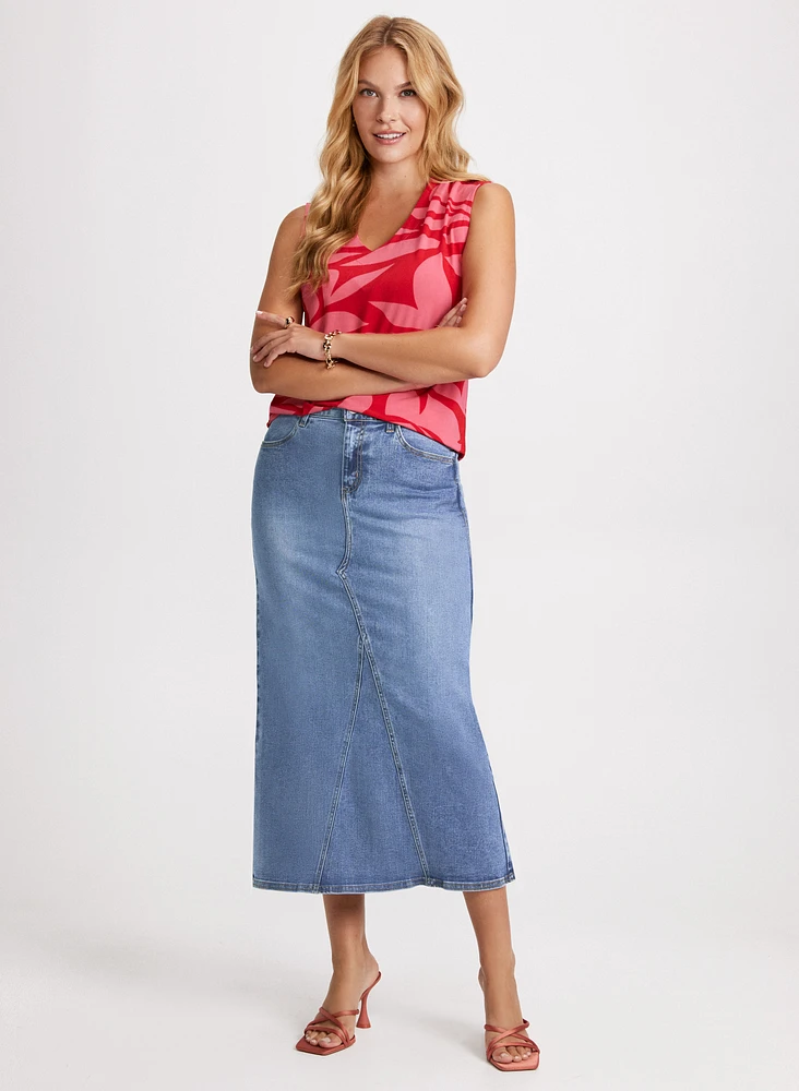 A-Line Denim Skirt