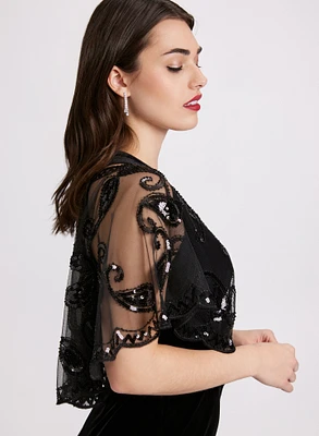 Sheer Mesh Capelet