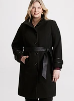 Belted Wool-Blend Coat