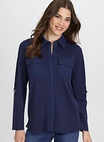 Blouse boutonnée en jersey