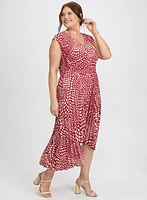 Polka Dot Plissé Dress