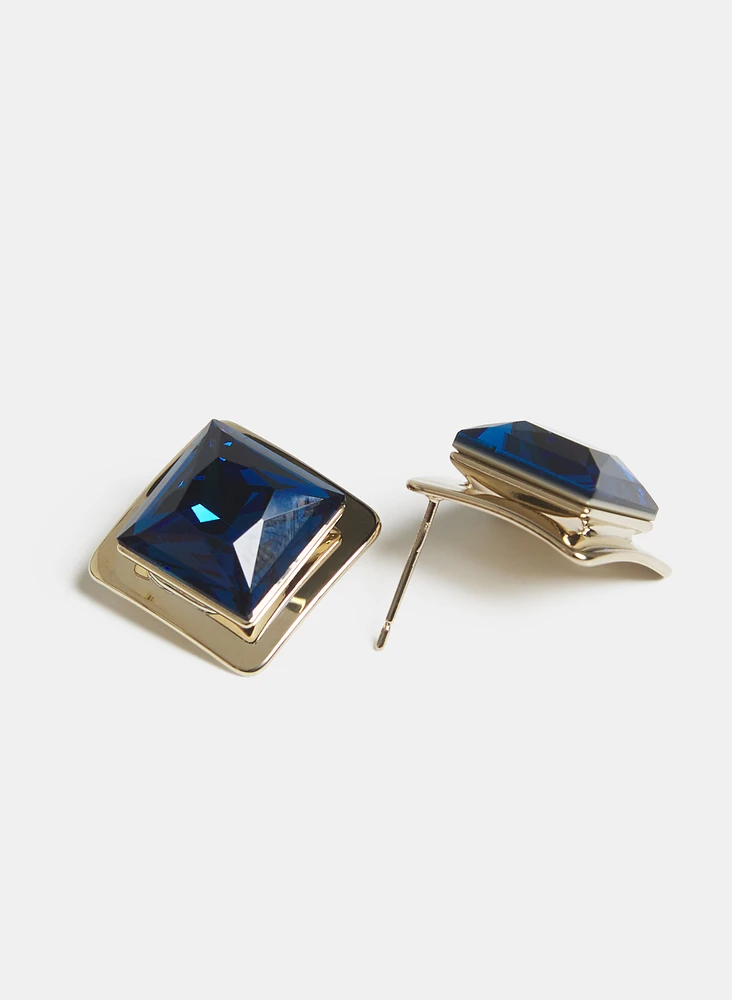 Glass Stone Earrings