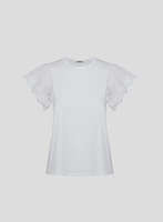 Eyelet Sleeve Tee