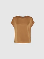 Satin Drop Shoulder Top