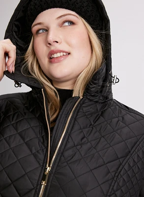 Diamond Quilted Puffer Coat