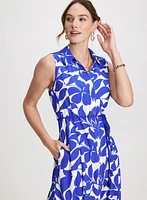 Button-Down Floral Midi Dress