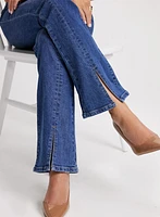 Flared Split Hem Jeans