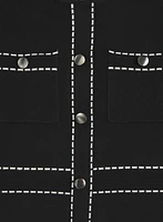 Robe-pull à coutures contrastantes