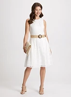 Robe crochetée à ceinture