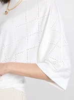 Pointelle Dolman Sleeve Top