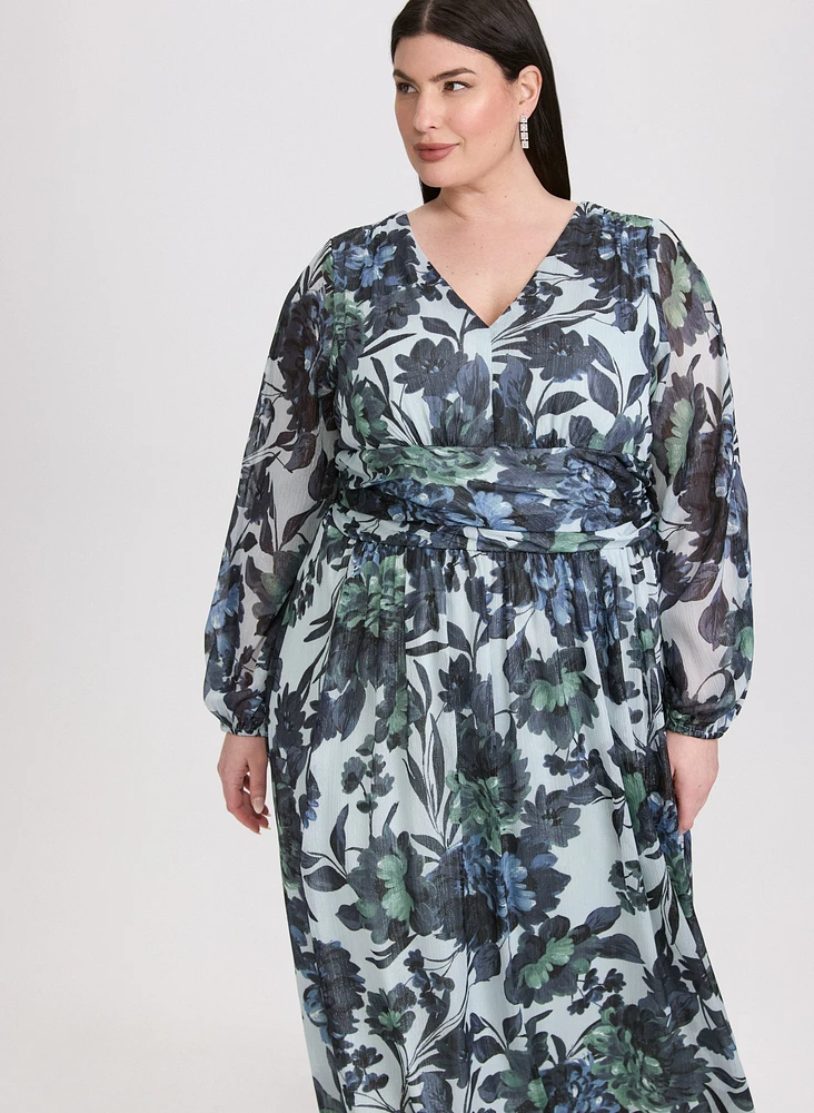 Robe en chiffon florale