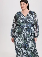 Robe en chiffon florale