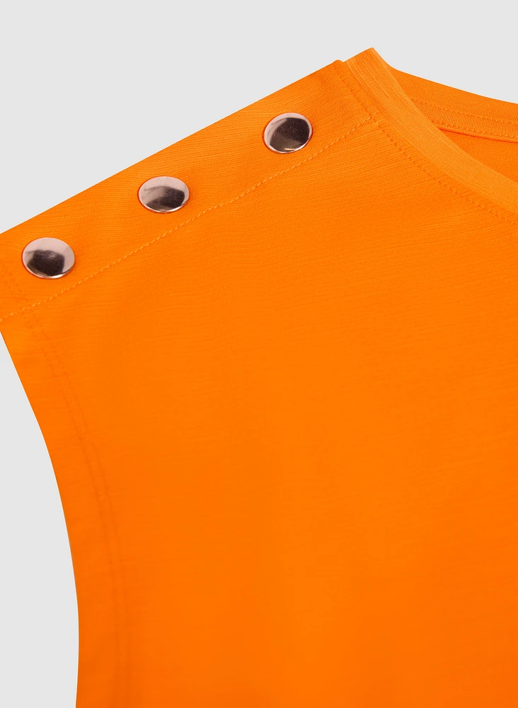 T-shirt à boutons métalliques