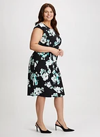 Ruched Waist Floral Dress