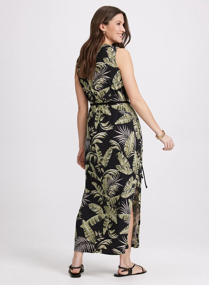 Palm Print Dress