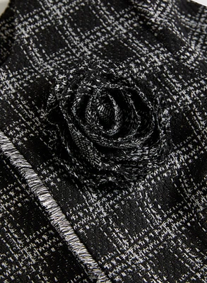 Rosette Detail Bouclé Jacket