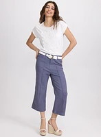 Cropped Flare-Leg Jeans
