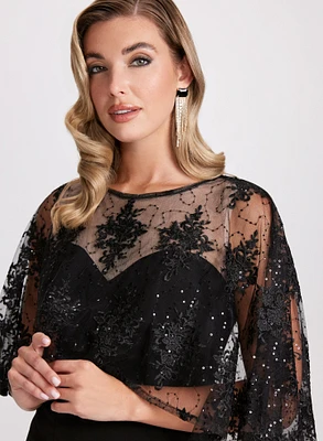 Mesh Overlay Dress