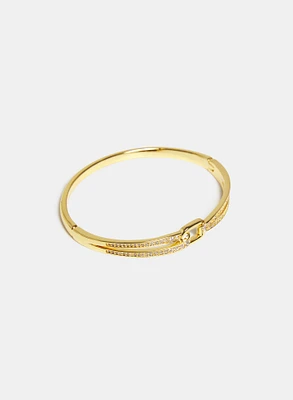 Bracelet-jonc à cristaux