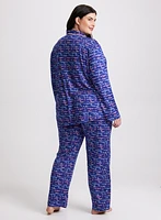 Ensemble pyjama à motif texte