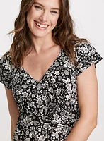 V-Neck Floral Dress