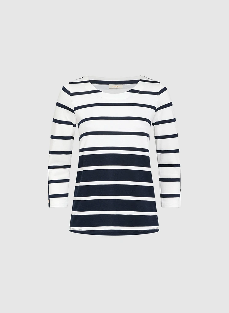 Stripe Print Top